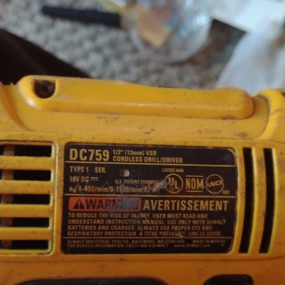 DeWalt Cordless Drill&18v battery - Picture 2 of 5